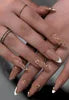 Handmade Almond Red Acrylic Nails Glue on Press for Valentine