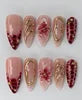 Handmade Almond Red Acrylic Nails Glue on Press for Valentine