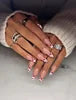 Handmade Almond Red Acrylic Nails Glue on Press for Valentine