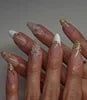 Handmade Almond Red Acrylic Nails Glue on Press for Valentine