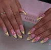Handmade Almond Red Acrylic Nails Glue on Press for Valentine