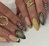 Handmade Almond Red Acrylic Nails Glue on Press for Valentine