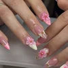 Handmade Almond Red Acrylic Nails Glue on Press for Valentine