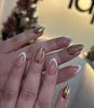 Handmade Almond Red Acrylic Nails Glue on Press for Valentine