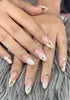 Handmade Almond Red Acrylic Nails Glue on Press for Valentine