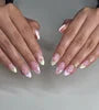 Handmade Almond Red Acrylic Nails Glue on Press for Valentine
