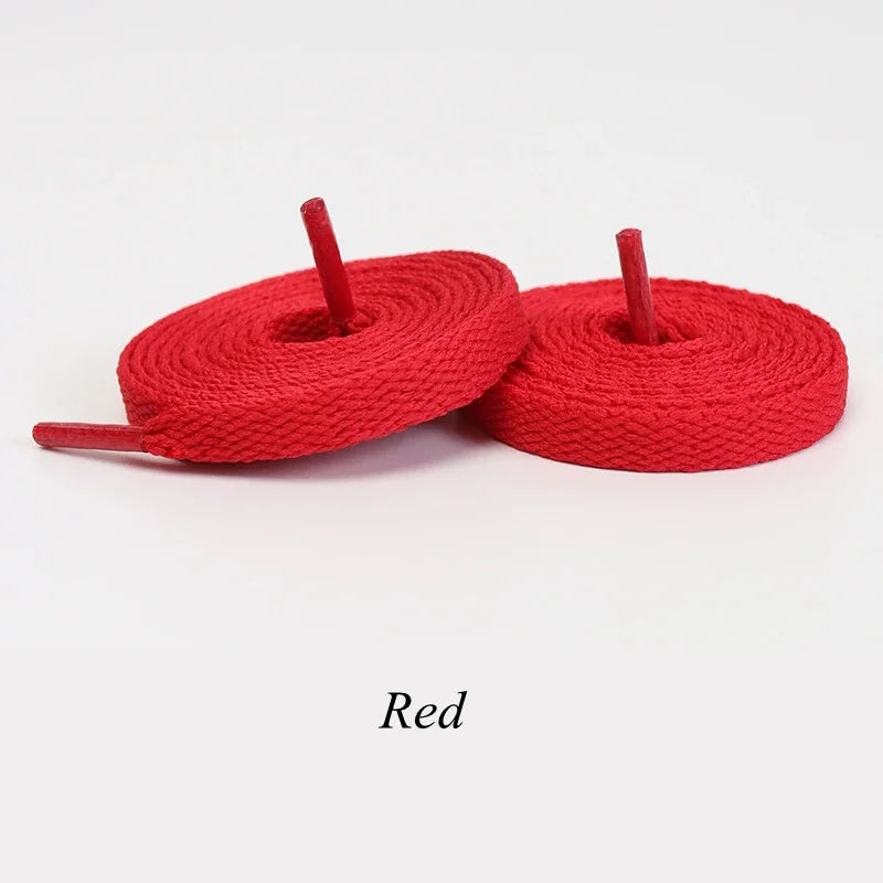 1 Pair Flat Shoelaces Classic Shoe Laces Fit Fashion Solid Sports Shoelace Casual Unisex Shoe Strings Shoe Accessories AF1