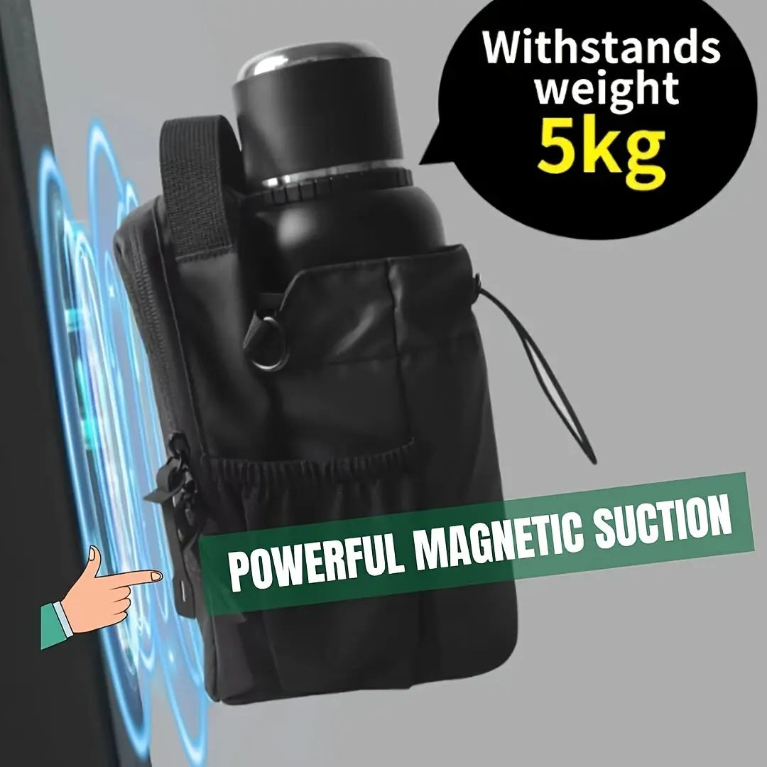 Magnetic Gym Bag Large Capacity Magnetic Carrier Bag With Phone Pocket Portable Gym Water Bottle Pouch Gym Accessories Sport Bag
