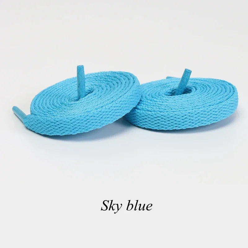 1 Pair Flat Shoelaces Classic Shoe Laces Fit Fashion Solid Sports Shoelace Casual Unisex Shoe Strings Shoe Accessories AF1