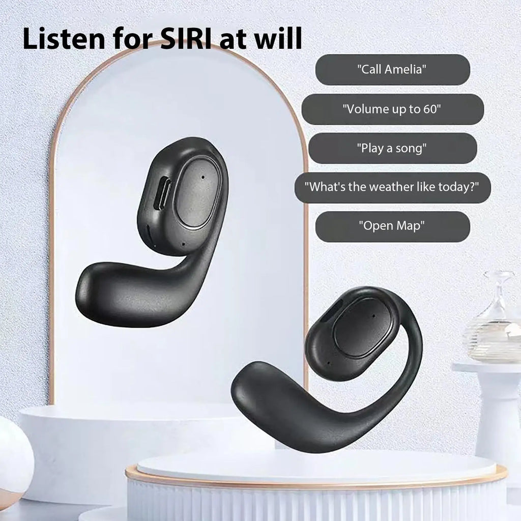 Open-Ear Headphone Wireless Open-Ear Earbud for Sports Long-Lasting Battery Earphone for Running Cycling Driving Business Trips