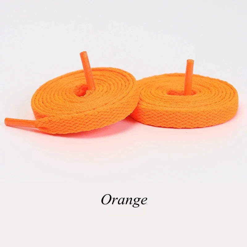 1 Pair Flat Shoelaces Classic Shoe Laces Fit Fashion Solid Sports Shoelace Casual Unisex Shoe Strings Shoe Accessories AF1