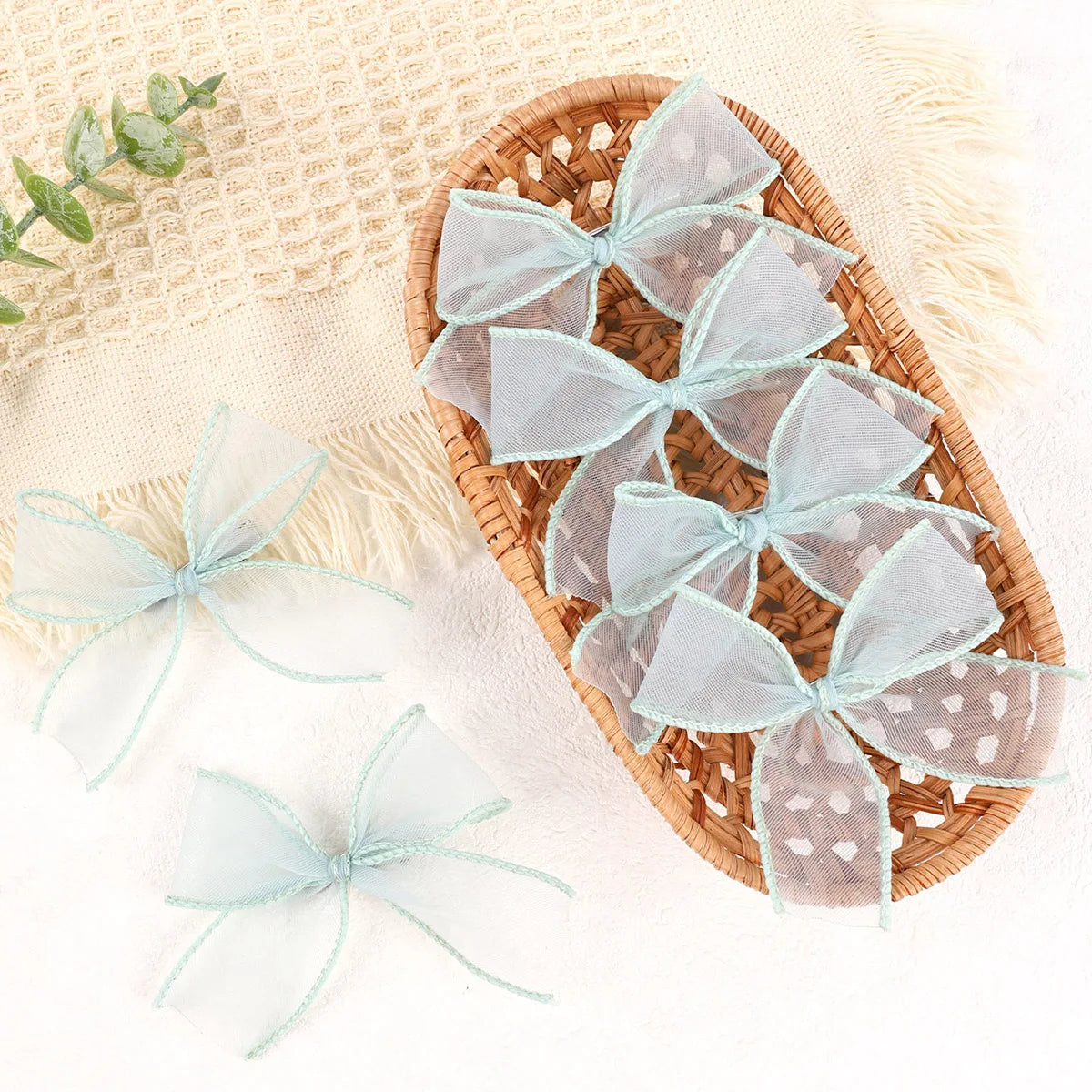 6Pc Set  White Lace Bow Hair Clips for Girls Lovely Bowknot Hairpin Barrettes Kids Hairgrips Girl Hair Accessoires Fairy Hairpin