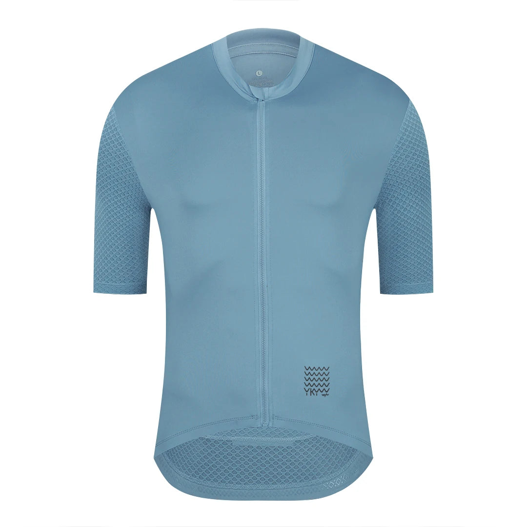 YKYWBIKE Men's Cycling Jersey Summer Road Bike Short Sleeve Shirt Lightweight SPF 50+ Bicycle Jersey MTB Riding Biking Clothing