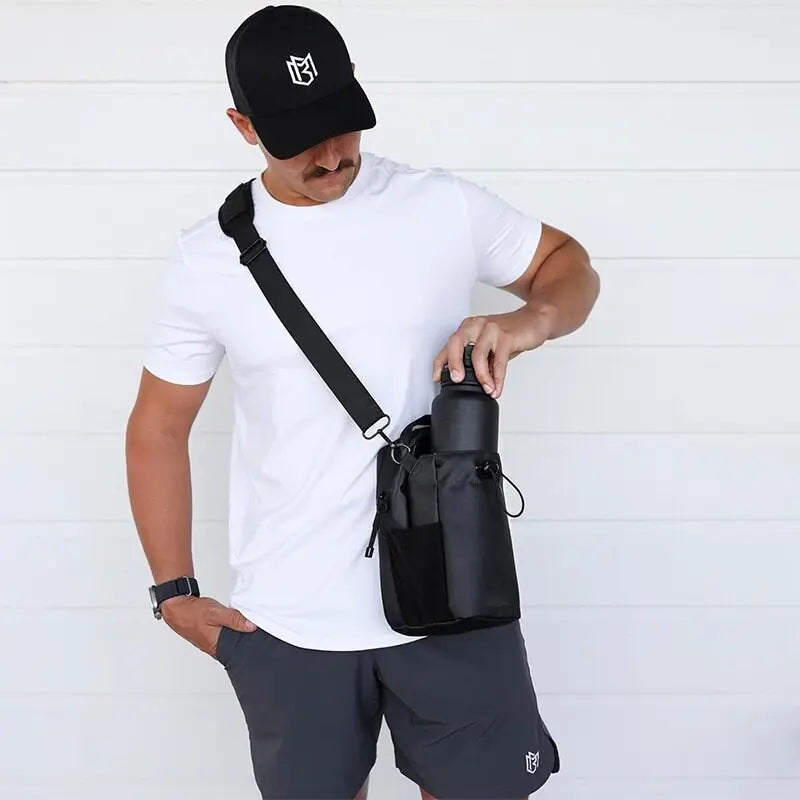 Magnetic Gym Bag Large Capacity Magnetic Carrier Bag With Phone Pocket Portable Gym Water Bottle Pouch Gym Accessories Sport Bag