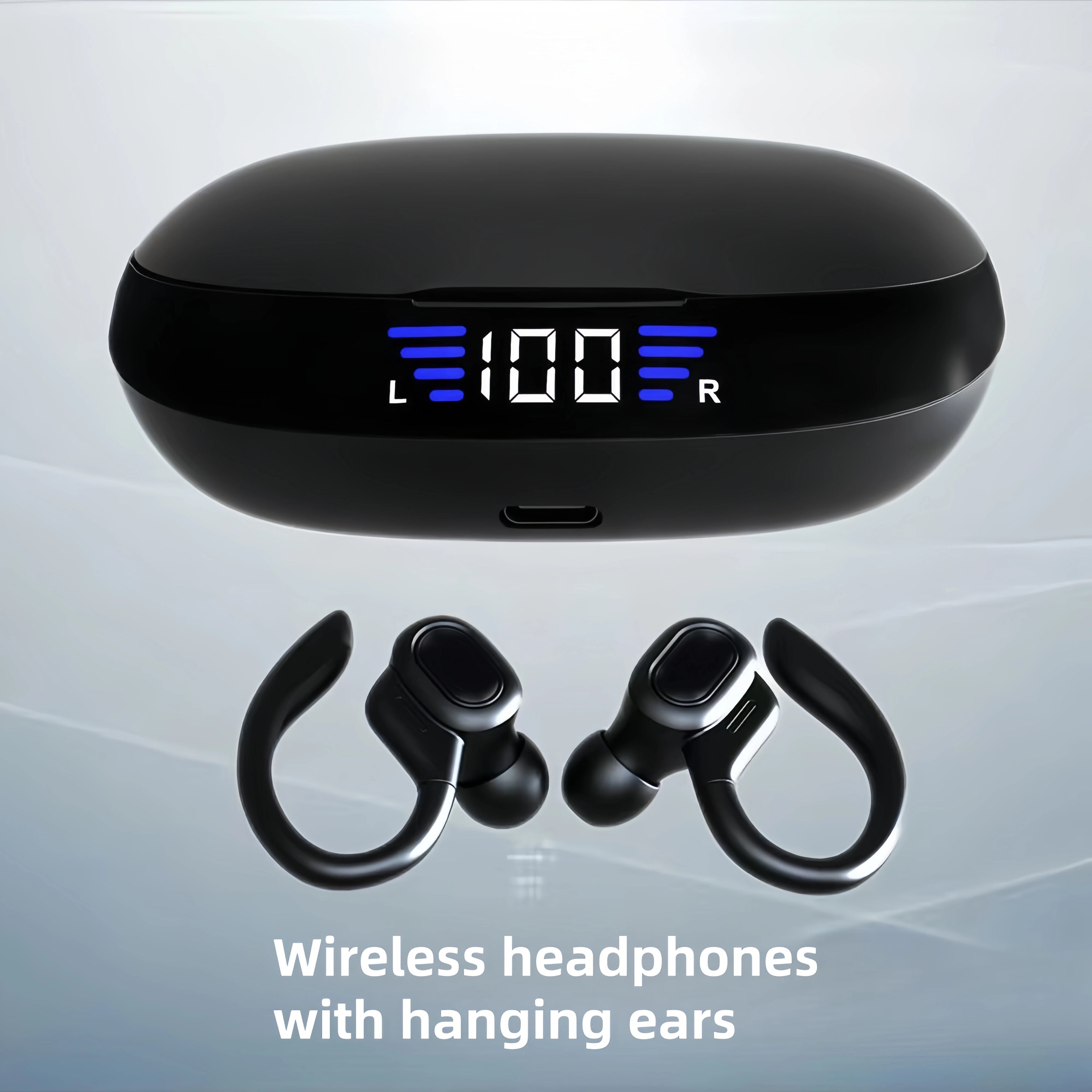 SP16 over the ear Bluetooth earphones with long battery life, digital display noise reduction, sports wireless earphones