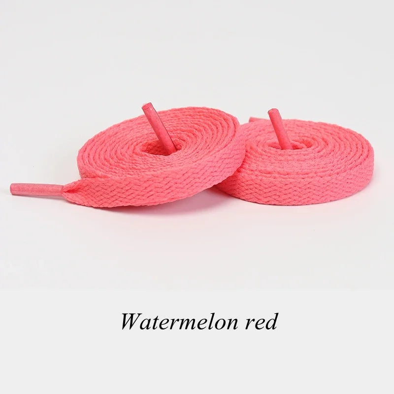 1 Pair Flat Shoelaces Classic Shoe Laces Fit Fashion Solid Sports Shoelace Casual Unisex Shoe Strings Shoe Accessories AF1