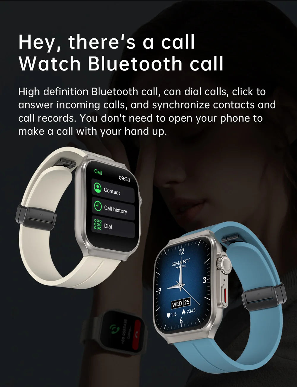 Smart Watch 2.01" Curved AMOLED Screen 3D Flexible Design 120+ Sports Modes Long Battery Life Watch for Daily & Sports Use