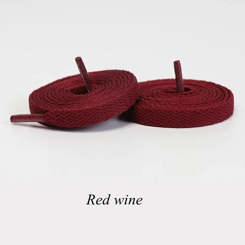 1 Pair Flat Shoelaces Classic Shoe Laces Fit Fashion Solid Sports Shoelace Casual Unisex Shoe Strings Shoe Accessories AF1