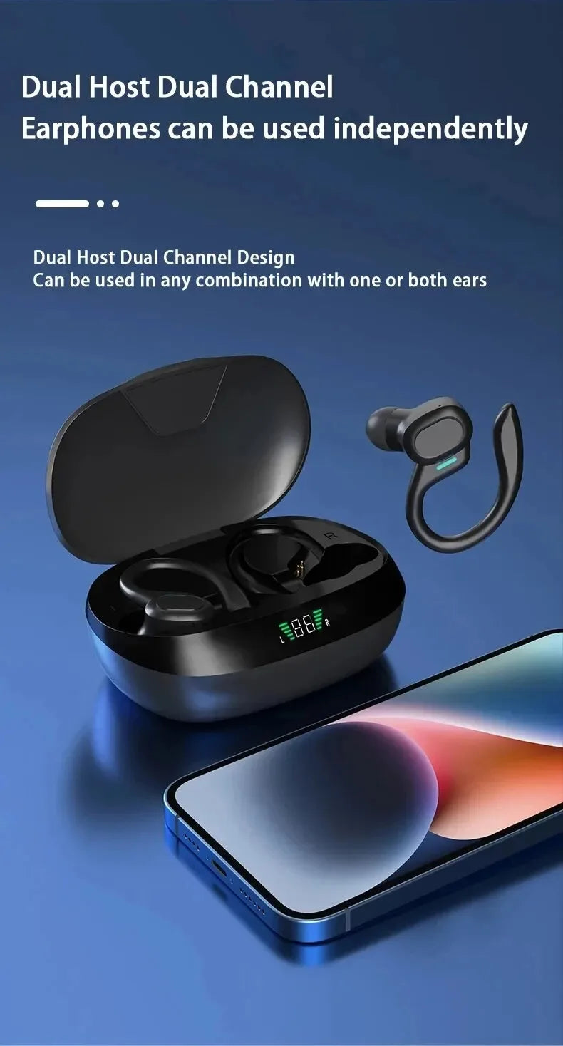Original Drahtlose Kopfhörer Ture Drahtlose Ohrhörer Ohr Haken Sport HiFI Stereo Wasserdichte Headset Mit Mikrofon TWS Kopfhörer