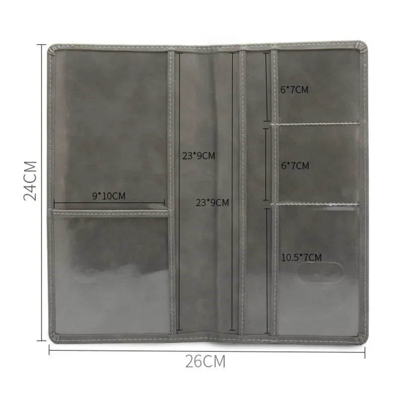 2025 Car Registration Insurance Holder Leather Men Driving License Cover Auto Documents License Storage Bag Credit Card Wallet