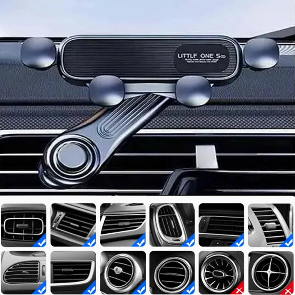 Gravity Car Phone Holder for 4.7-7 inch Mobile Phone Car Air Vent Phone Mount Universal Shockproof GPS Clip Smartphone Stand