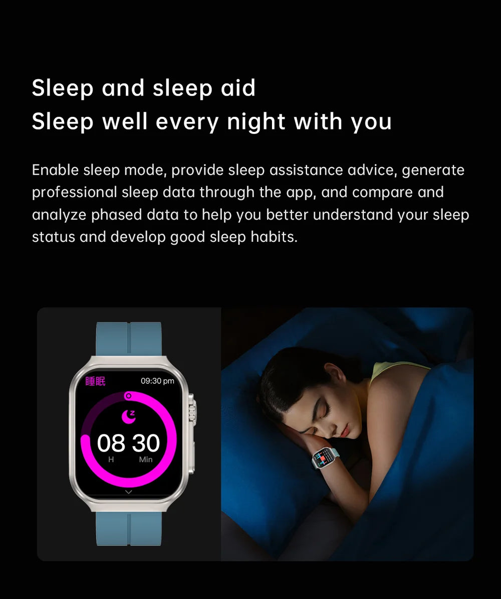 Smart Watch 2.01" Curved AMOLED Screen 3D Flexible Design 120+ Sports Modes Long Battery Life Watch for Daily & Sports Use