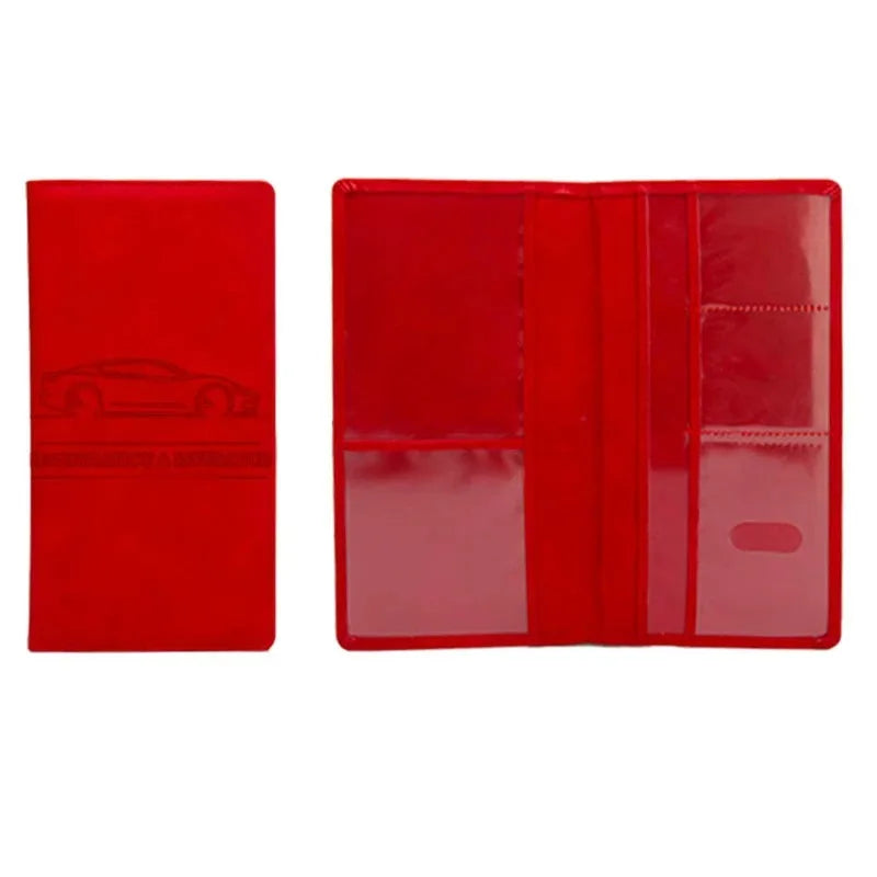 2025 Car Registration Insurance Holder Leather Men Driving License Cover Auto Documents License Storage Bag Credit Card Wallet