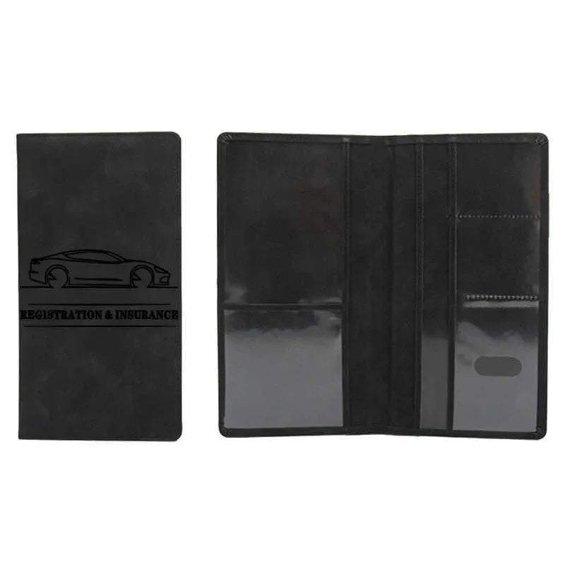 2025 Car Registration Insurance Holder Leather Men Driving License Cover Auto Documents License Storage Bag Credit Card Wallet