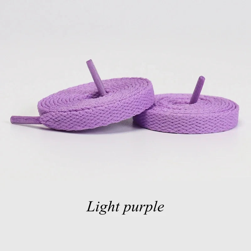 1 Pair Flat Shoelaces Classic Shoe Laces Fit Fashion Solid Sports Shoelace Casual Unisex Shoe Strings Shoe Accessories AF1
