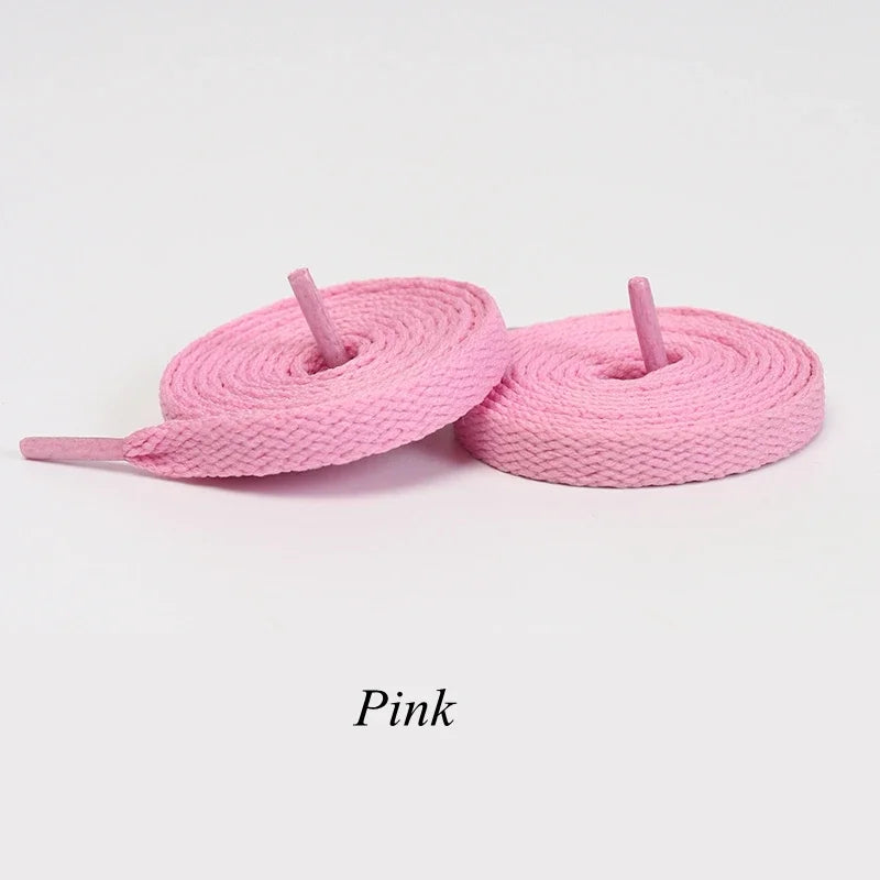 1 Pair Flat Shoelaces Classic Shoe Laces Fit Fashion Solid Sports Shoelace Casual Unisex Shoe Strings Shoe Accessories AF1