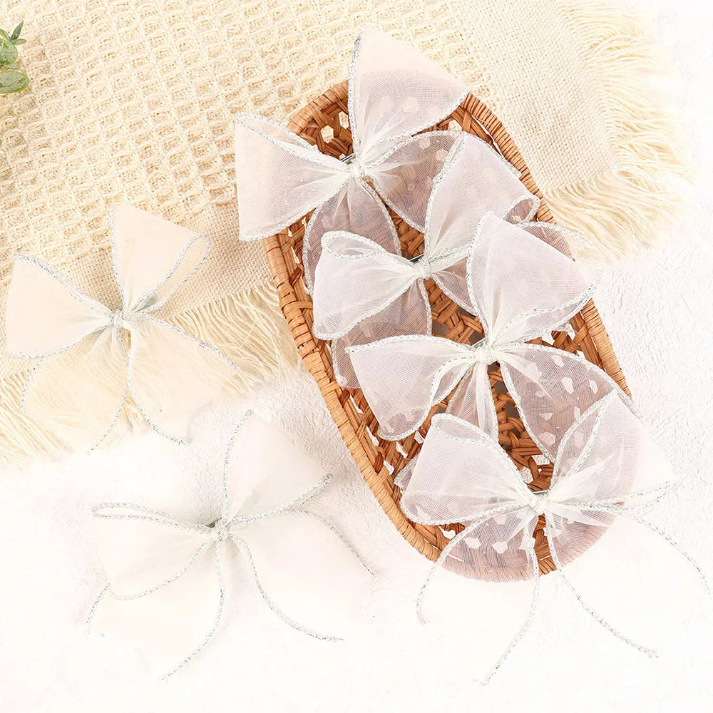 6Pc Set  White Lace Bow Hair Clips for Girls Lovely Bowknot Hairpin Barrettes Kids Hairgrips Girl Hair Accessoires Fairy Hairpin