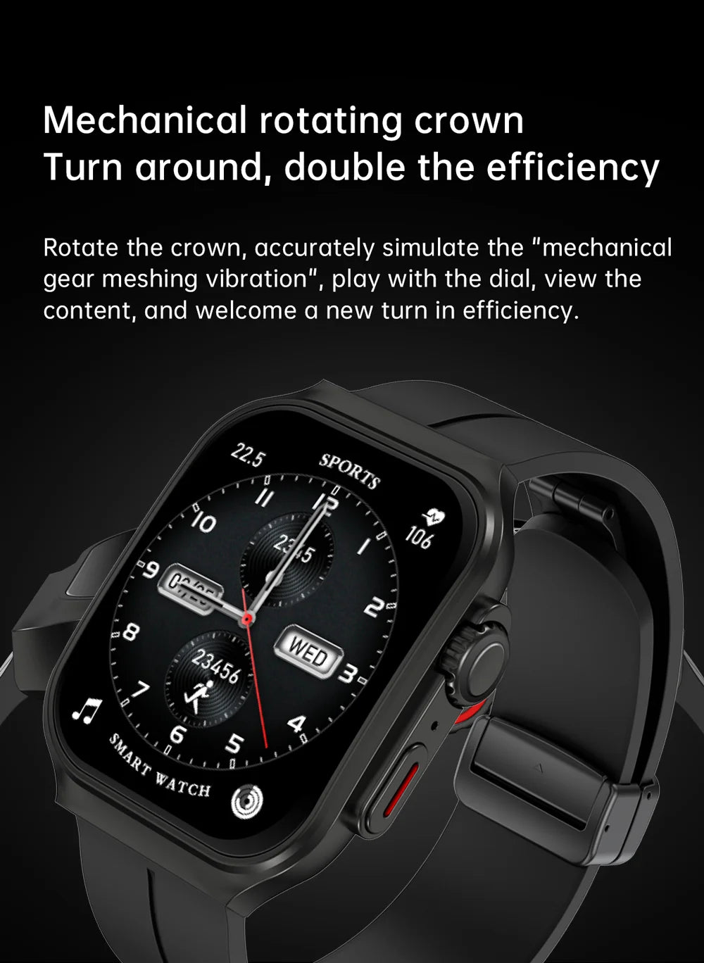 Smart Watch 2.01" Curved AMOLED Screen 3D Flexible Design 120+ Sports Modes Long Battery Life Watch for Daily & Sports Use