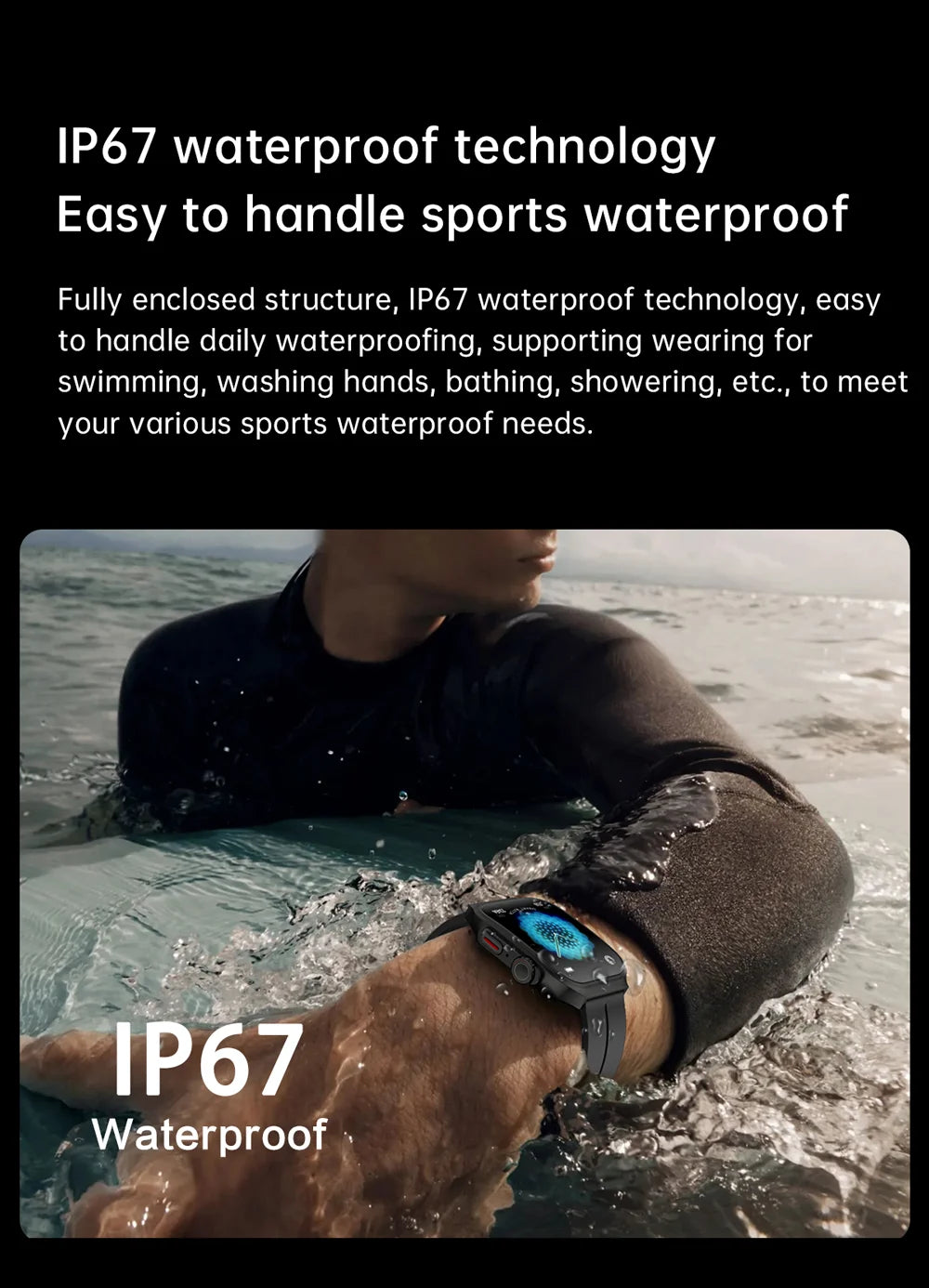 Smart Watch 2.01" Curved AMOLED Screen 3D Flexible Design 120+ Sports Modes Long Battery Life Watch for Daily & Sports Use