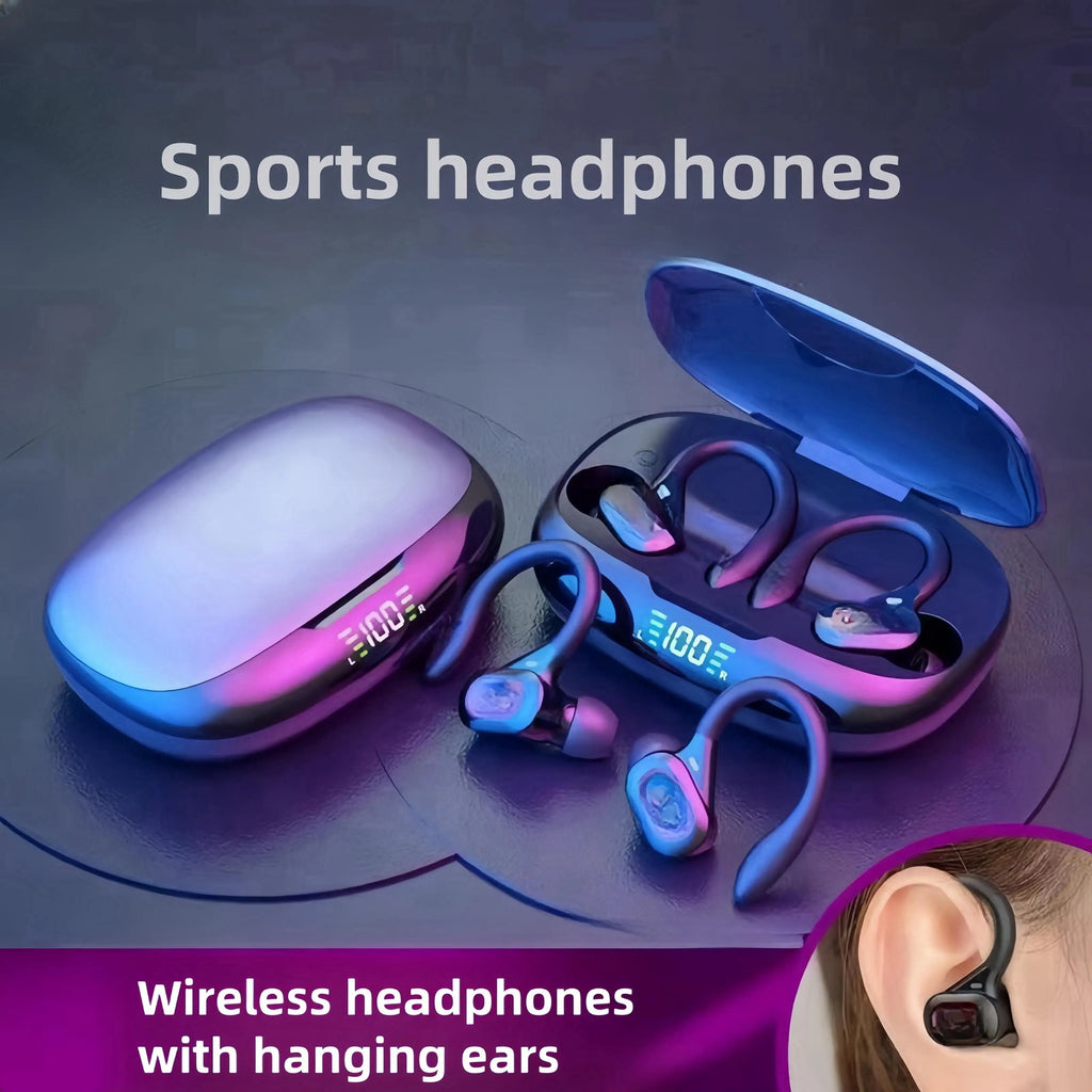 SP16 over the ear Bluetooth earphones with long battery life, digital display noise reduction, sports wireless earphones