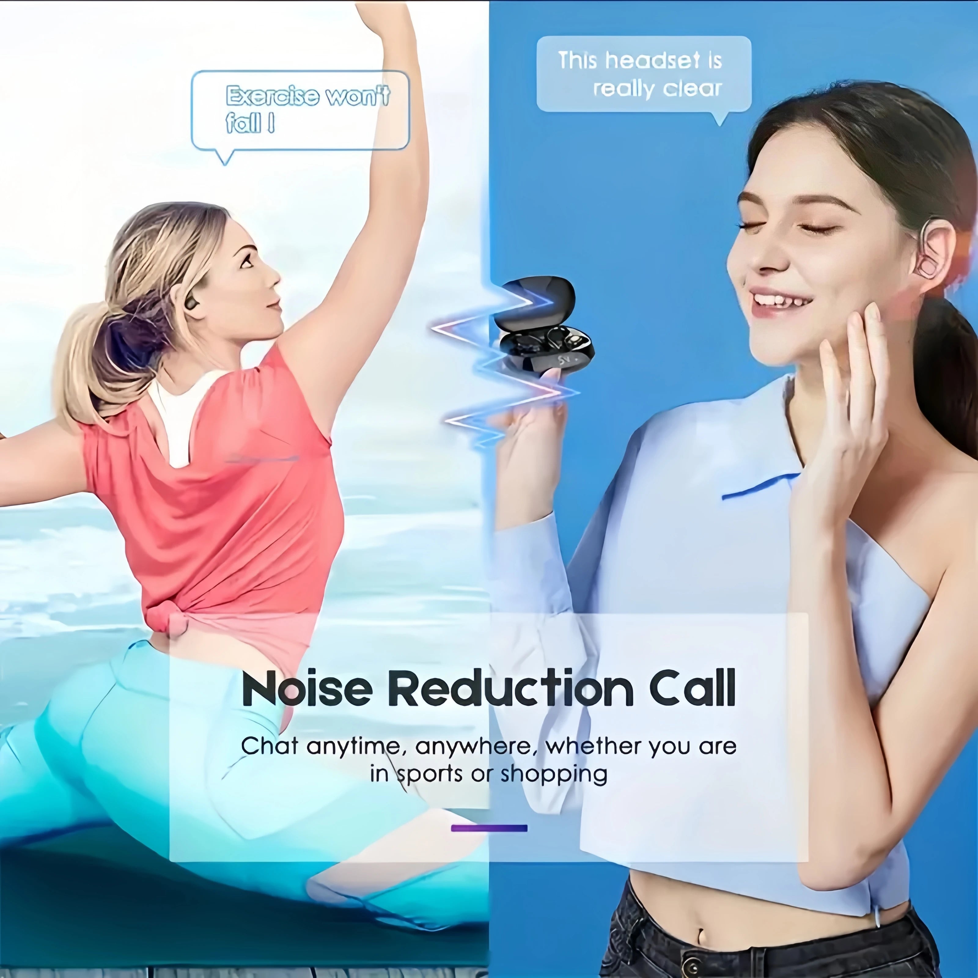 SP16 over the ear Bluetooth earphones with long battery life, digital display noise reduction, sports wireless earphones