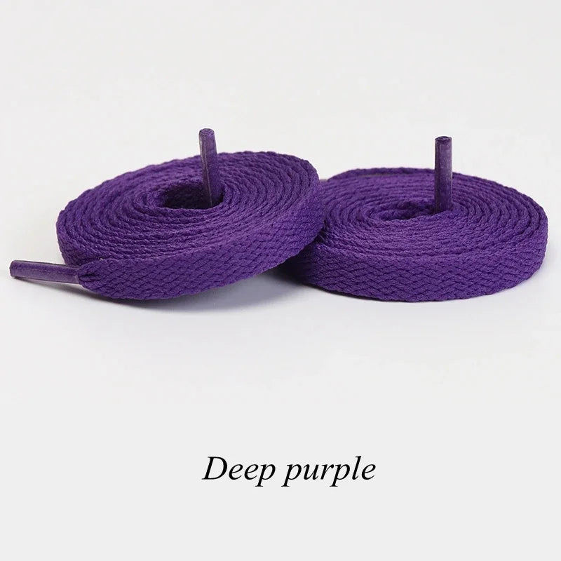1 Pair Flat Shoelaces Classic Shoe Laces Fit Fashion Solid Sports Shoelace Casual Unisex Shoe Strings Shoe Accessories AF1
