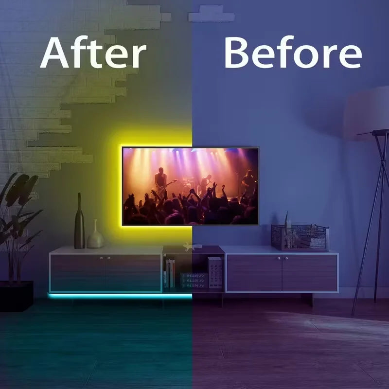 LED Strip Light, RGB for Various Scenes with Double-Sided Adhesive Tape Easy Installation - Ambient Bedroom Computer Desk Lights