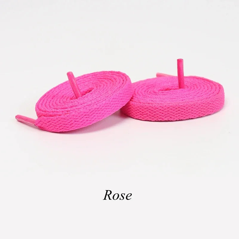1 Pair Flat Shoelaces Classic Shoe Laces Fit Fashion Solid Sports Shoelace Casual Unisex Shoe Strings Shoe Accessories AF1