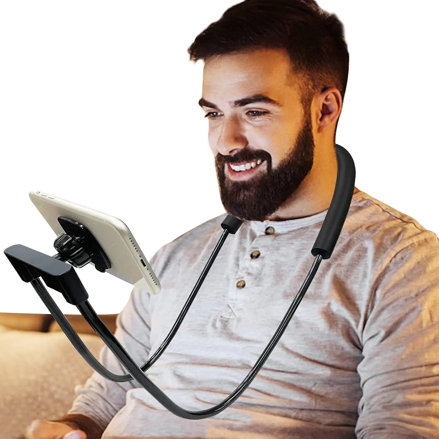 Phone Holder for Bed, Upgraded Neck Phone Holder Lazy Phones Stand 360°Rotation Gooseneck Phone Support Hands Free