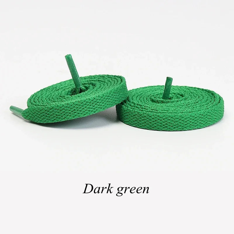 1 Pair Flat Shoelaces Classic Shoe Laces Fit Fashion Solid Sports Shoelace Casual Unisex Shoe Strings Shoe Accessories AF1