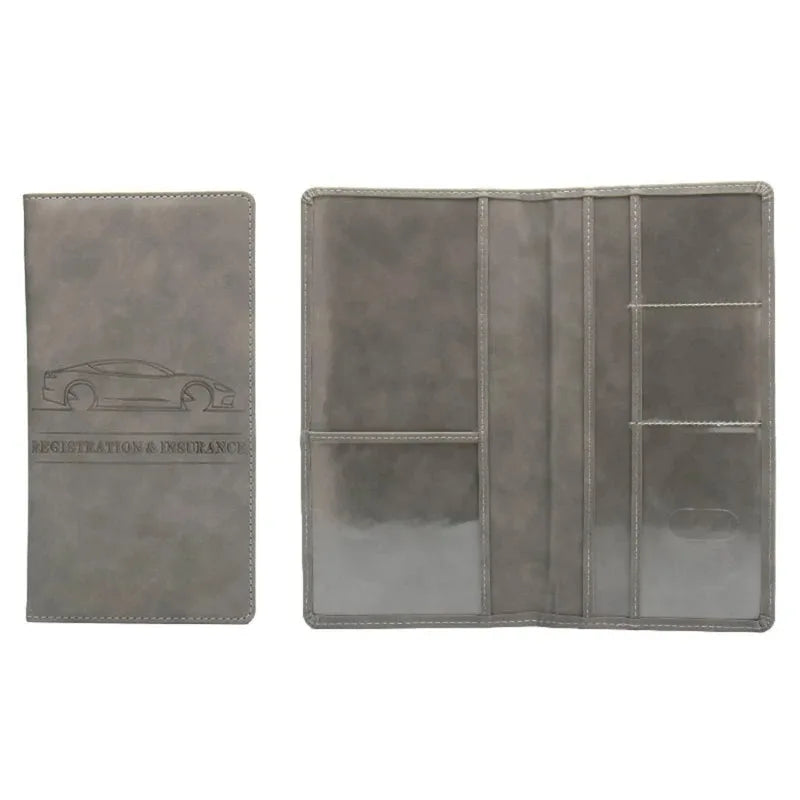 2025 Car Registration Insurance Holder Leather Men Driving License Cover Auto Documents License Storage Bag Credit Card Wallet