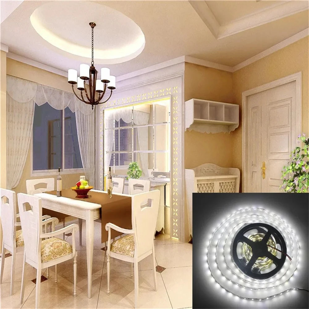 LED Strip Light 12V 5M 300 Leds SMD 2835 Diode Tape RGB & Single Colors High Quality LED Ribbon Flexible Home Decoration Lights