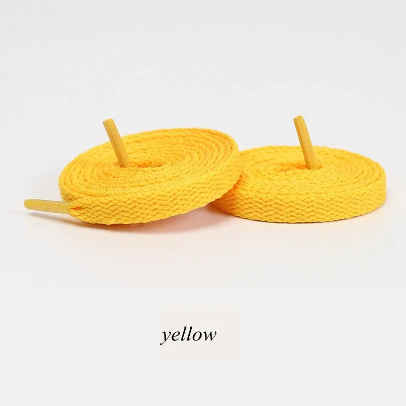 1 Pair Flat Shoelaces Classic Shoe Laces Fit Fashion Solid Sports Shoelace Casual Unisex Shoe Strings Shoe Accessories AF1