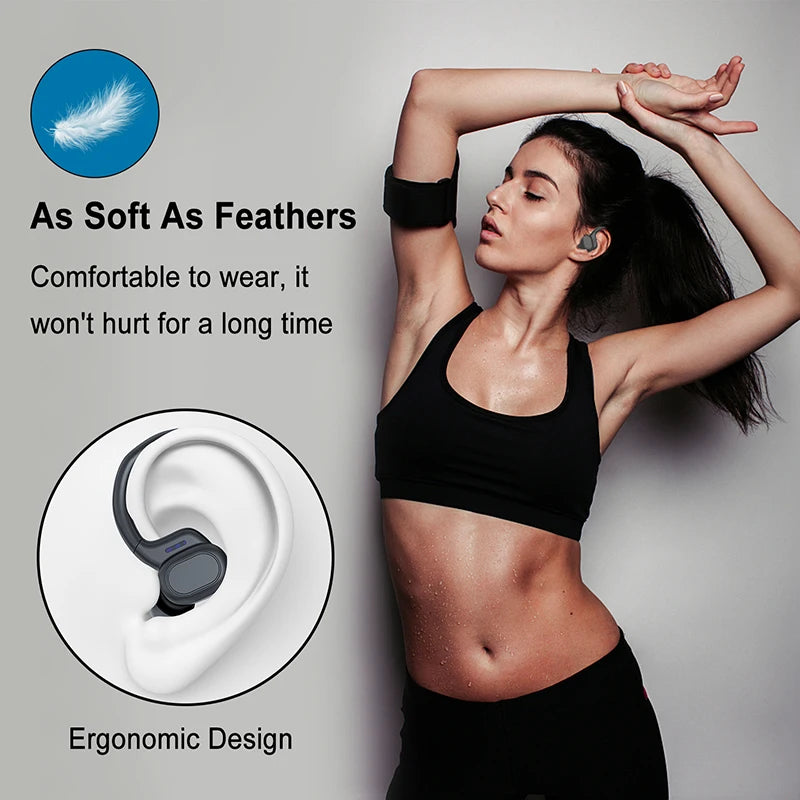 Sports BT Earphones with Earhooks Buds Sports Earphones Running in-Ear Headphones vv2 for Run Walk