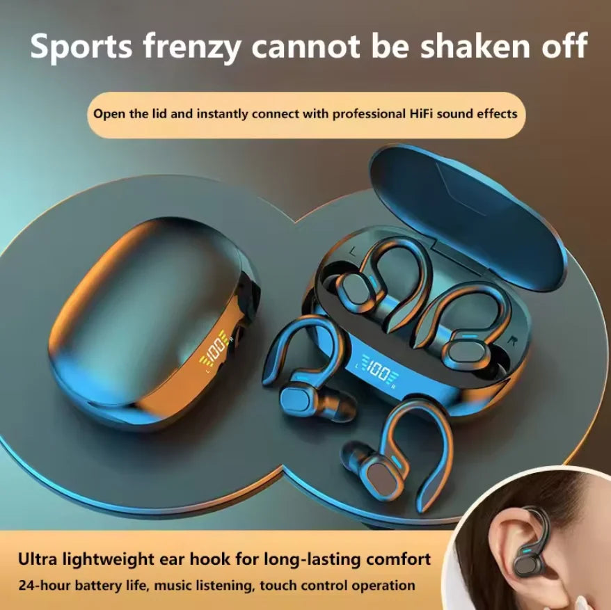 SP16 Series Sports Wireless Earphones BT Over-Ear Buds with Earhooks Running In-Ear Headphones for Fitness And Active Lifestyle