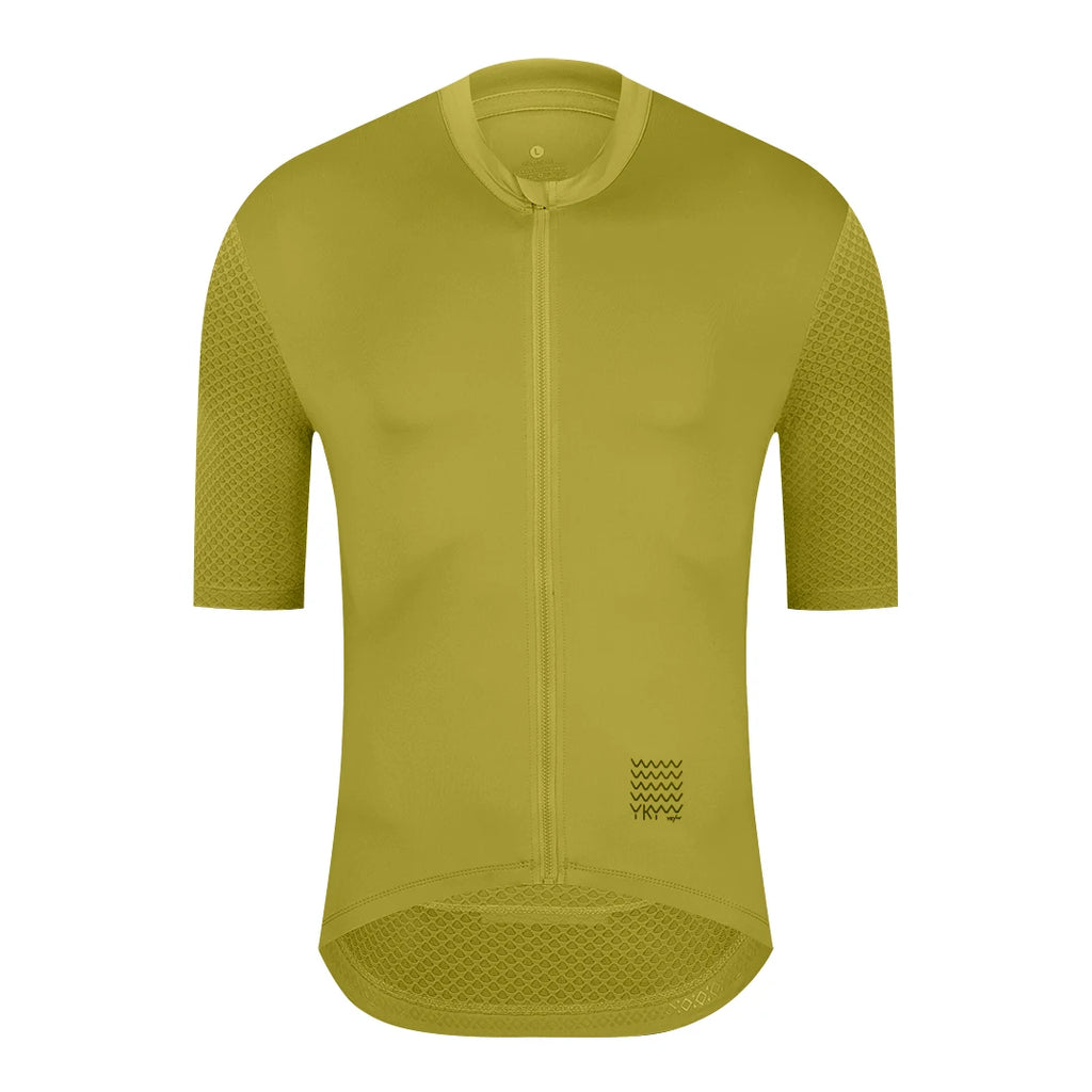 YKYWBIKE Men's Cycling Jersey Summer Road Bike Short Sleeve Shirt Lightweight SPF 50+ Bicycle Jersey MTB Riding Biking Clothing