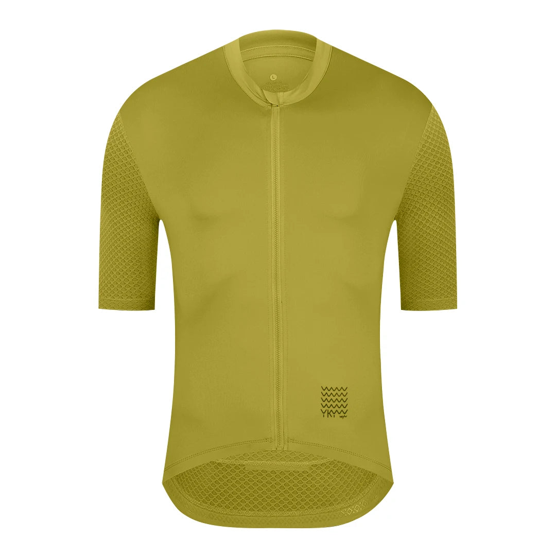 YKYWBIKE Men's Cycling Jersey Summer Road Bike Short Sleeve Shirt Lightweight SPF 50+ Bicycle Jersey MTB Riding Biking Clothing