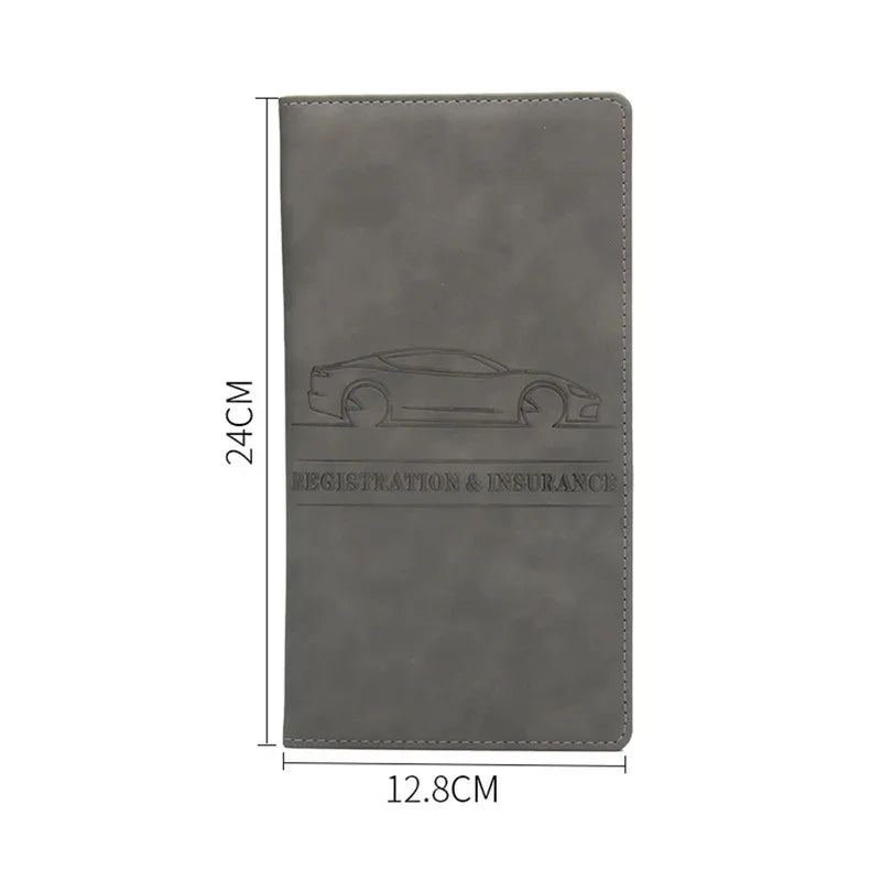 2025 Car Registration Insurance Holder Leather Men Driving License Cover Auto Documents License Storage Bag Credit Card Wallet