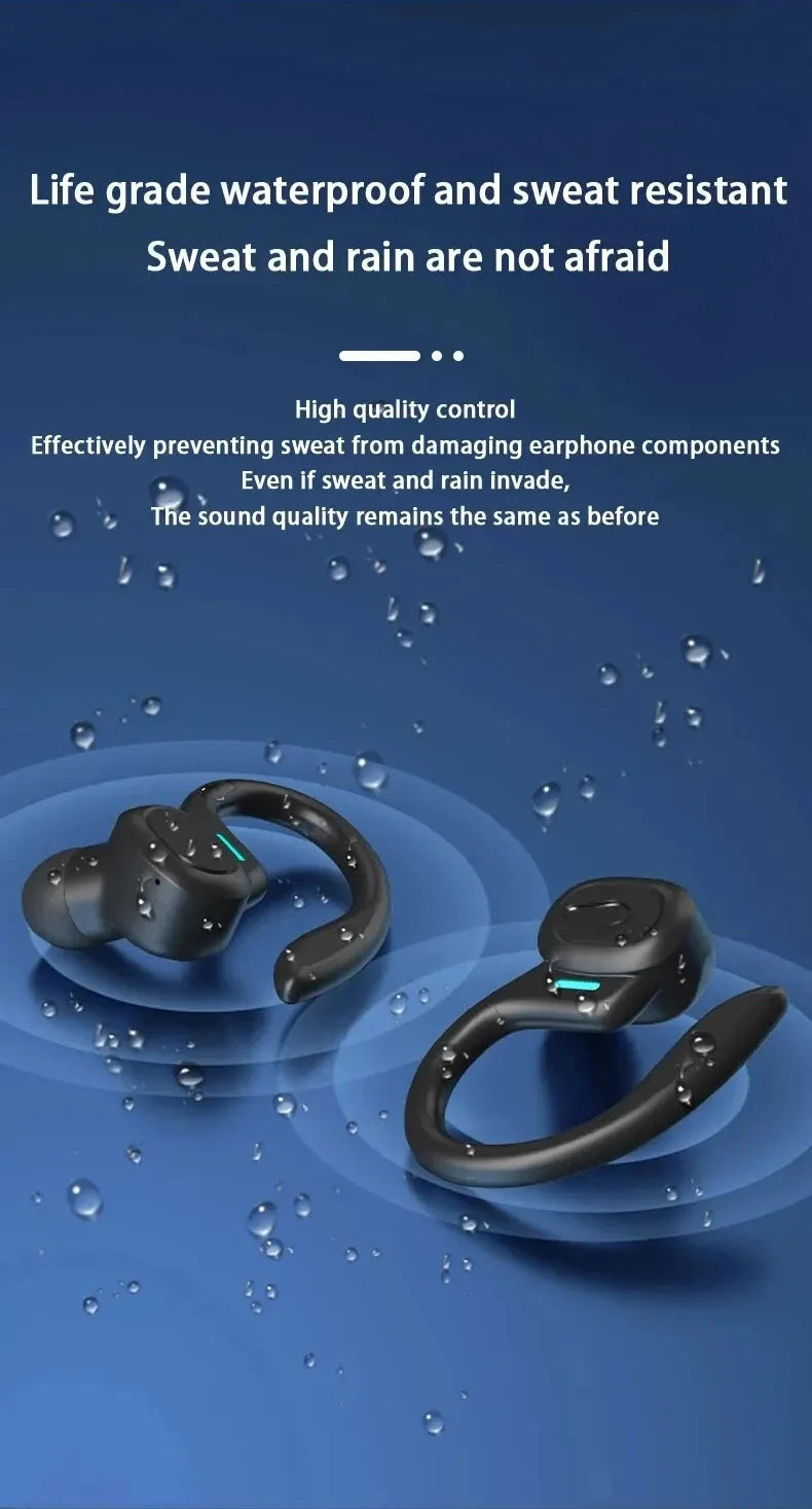 Original Drahtlose Kopfhörer Ture Drahtlose Ohrhörer Ohr Haken Sport HiFI Stereo Wasserdichte Headset Mit Mikrofon TWS Kopfhörer