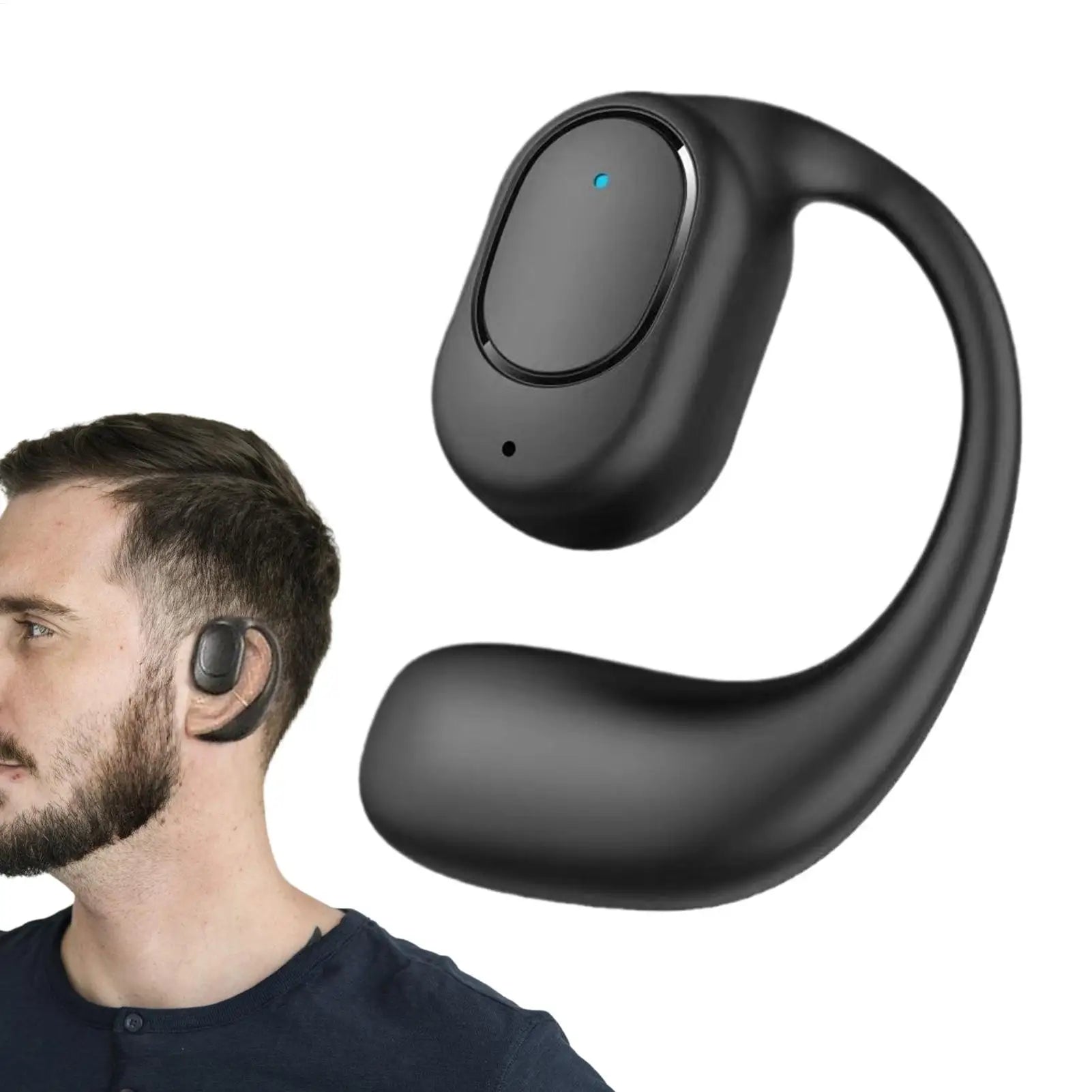 Open-Ear Headphone Wireless Open-Ear Earbud for Sports Long-Lasting Battery Earphone for Running Cycling Driving Business Trips